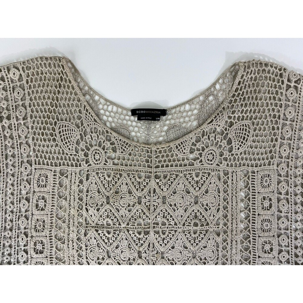 a new day Crochet Fringe Boho Tunic Top in Cream - Picture 9 of 10